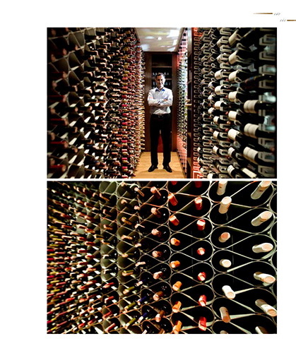 Osman Gurer in the wine cellar