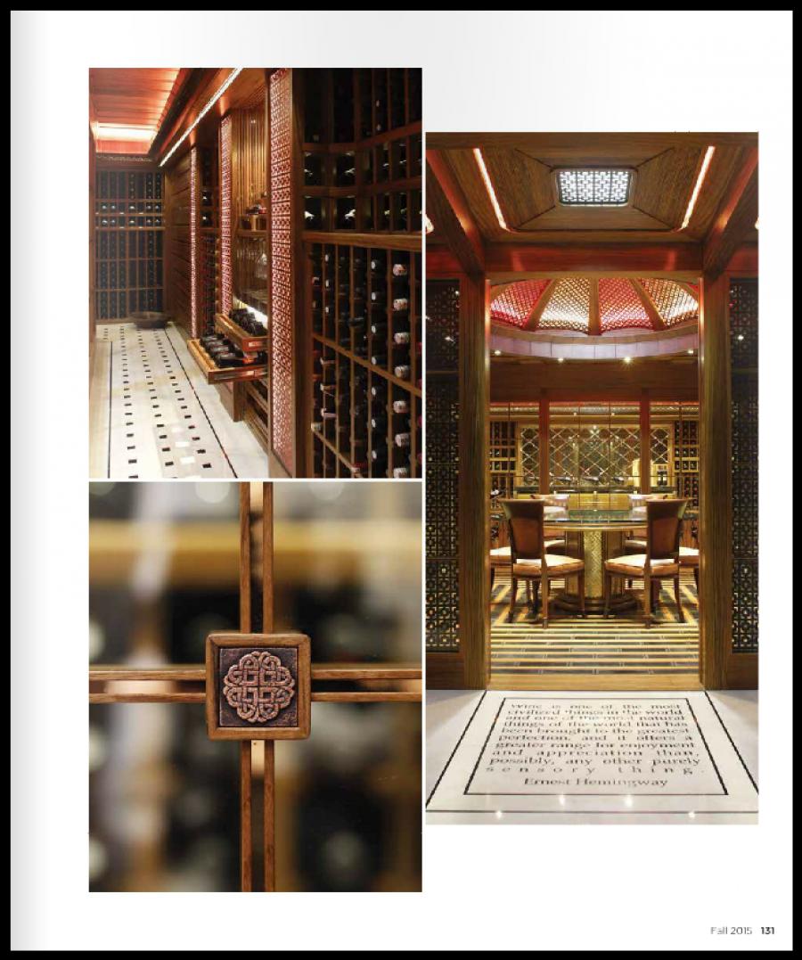 FWC elegant wine cellar details